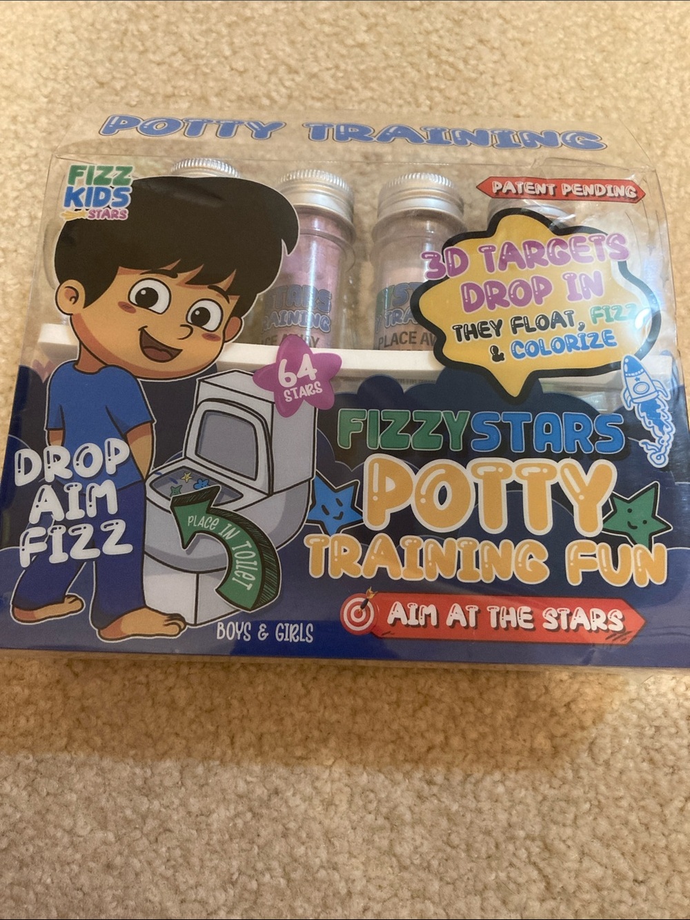 Fizz Stars Potty Training Fun - Kids Toilet Target Fizzers (Multi)